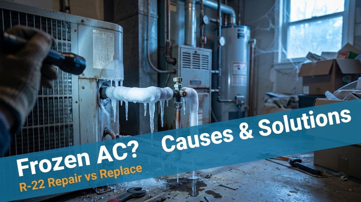 Blog post Why Is My AC Freezing? R-22 Systems & Repair vs Replace image